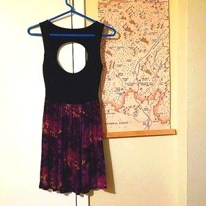 EUC open back little black dress